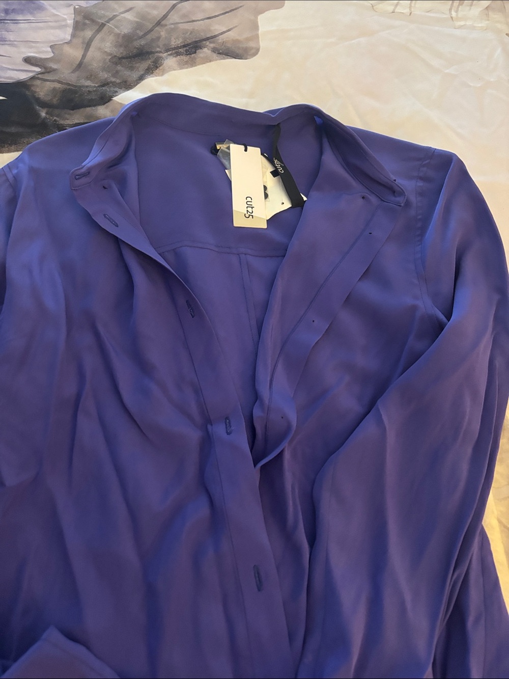 Cut25 Purple Button-Down Dress